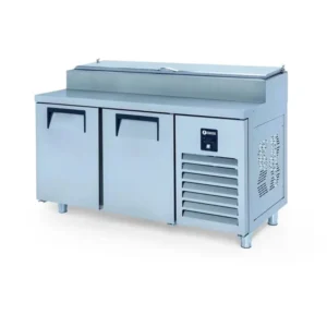 პიცის მაგიდა მაცივარი ICEINOX PTS-L 330 CR – 2 კარიანი, R-134 ფრეონით და უჟანგავი ფოლადით