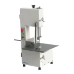 ძვლის ხერხი Mateka – უჟანგავი 220V მოდელი 25 სმ ჭრის შესაძლებლობით და გაყინული ხორცის დამუშავებისთვის