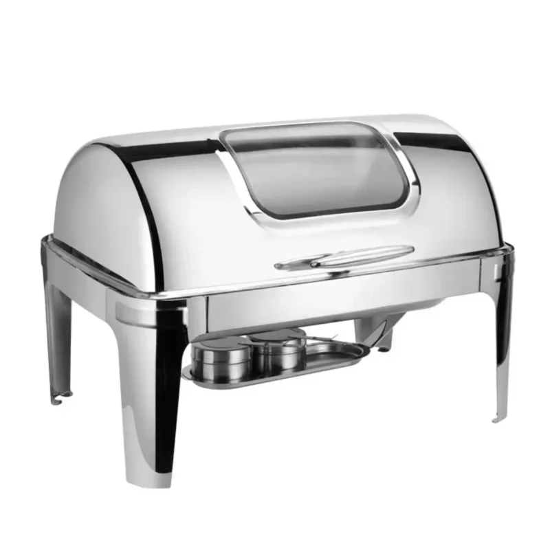 უჟანგავი ფოლადის მარმიტი (Chafing Dish) ბუფეტისთვის