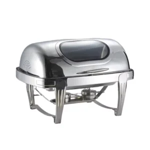 მარმიტი (Chafing Dish) GN 1/1 ფორმატის გამჭვირვალე სახურავით