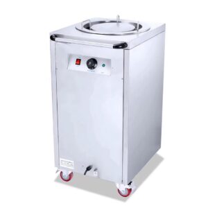 თეფშების გამათბობელი დისპენსერი HPW-1 40 თეფშიანი უჟანგავი მეტალის