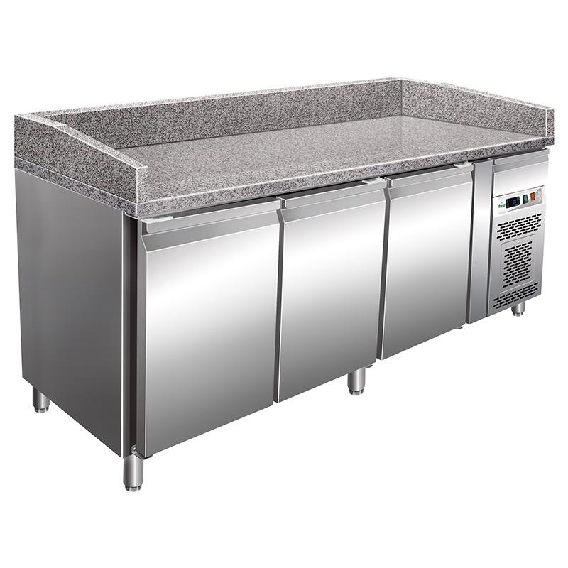 Table Simple Ref 3-door table refrigerator with granite top PZ3600TN | GN Industrial